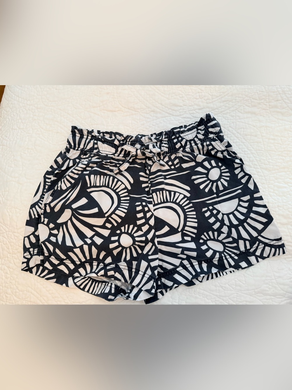 C&C California Black & White High-Waist Patterned Shorts